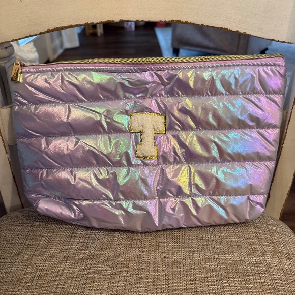 Other - Hiroyuki Iridescent Quilted Makeup Bag (T, purple)